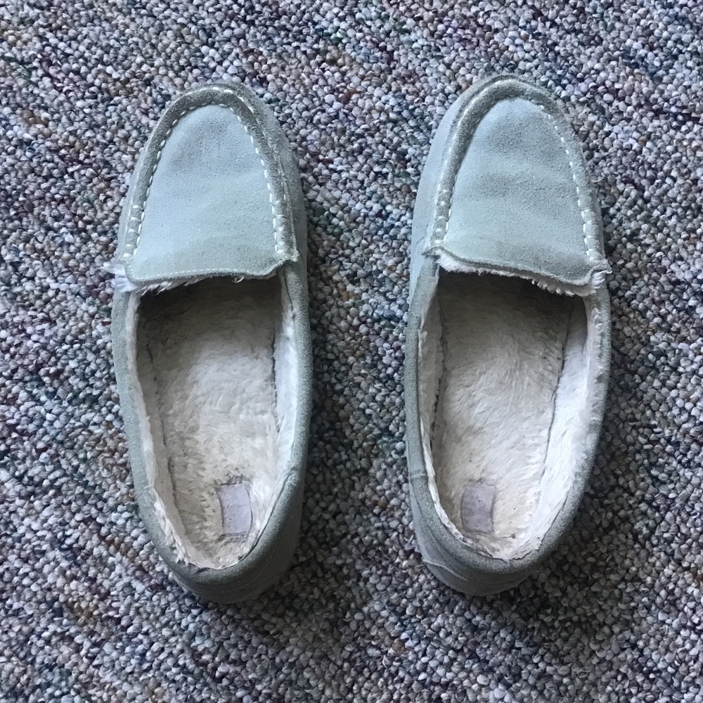 well loved genuine womens suede slippers